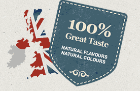 100% Great Taste Natural Flavours, Natural Colours.
